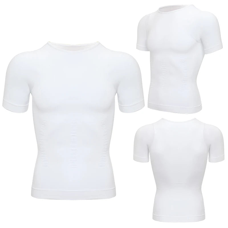 1/2 PCS Men Body Shaper T-Shirt Slimming Shapewear Corrective Posture Belly Control Compression Man Modeling Underwear Corset