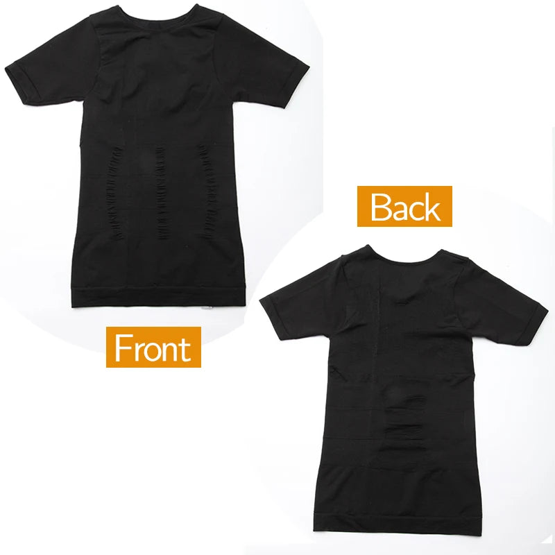 1/2 PCS Men Body Shaper T-Shirt Slimming Shapewear Corrective Posture Belly Control Compression Man Modeling Underwear Corset
