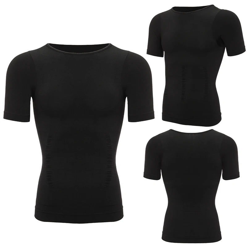 1/2 PCS Men Body Shaper T-Shirt Slimming Shapewear Corrective Posture Belly Control Compression Man Modeling Underwear Corset