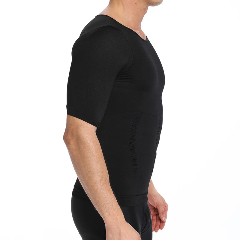 1/2 PCS Men Body Shaper T-Shirt Slimming Shapewear Corrective Posture Belly Control Compression Man Modeling Underwear Corset