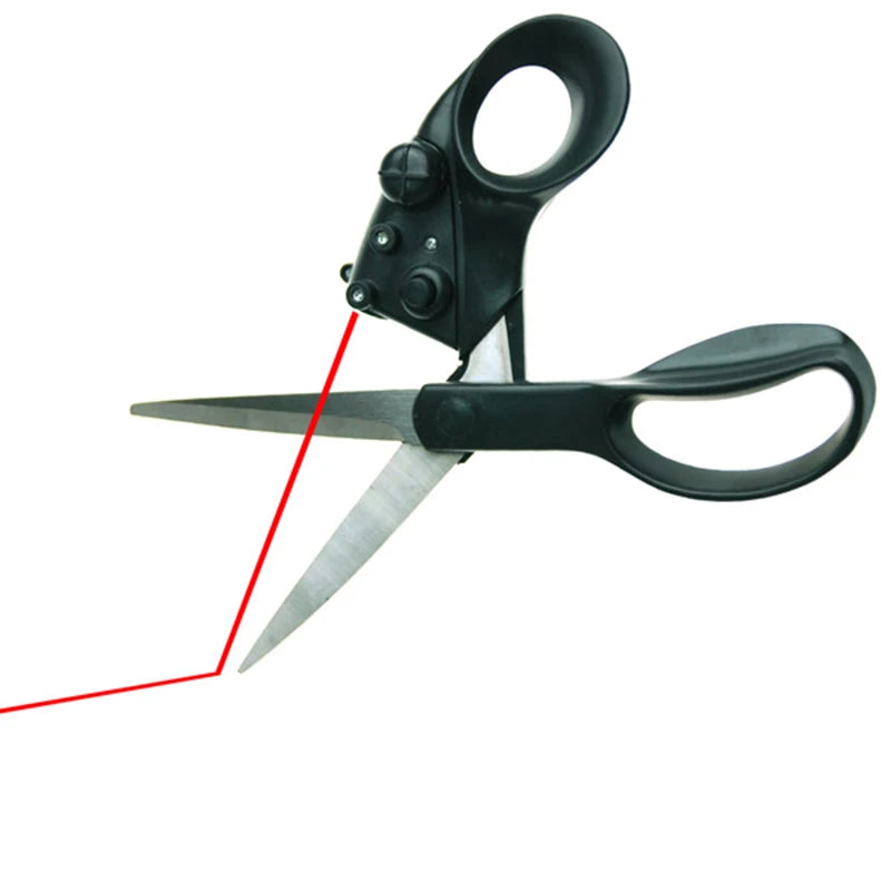 Laser Guided Scissors Fabric Cutting Straight Line Guide Sewing DIY Craft Tool