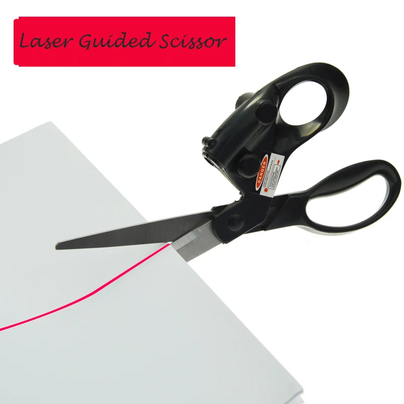 Laser Guided Scissors Fabric Cutting Straight Line Guide Sewing DIY Craft Tool