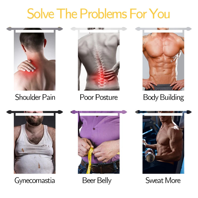1/2 PCS Men Body Shaper T-Shirt Slimming Shapewear Corrective Posture Belly Control Compression Man Modeling Underwear Corset