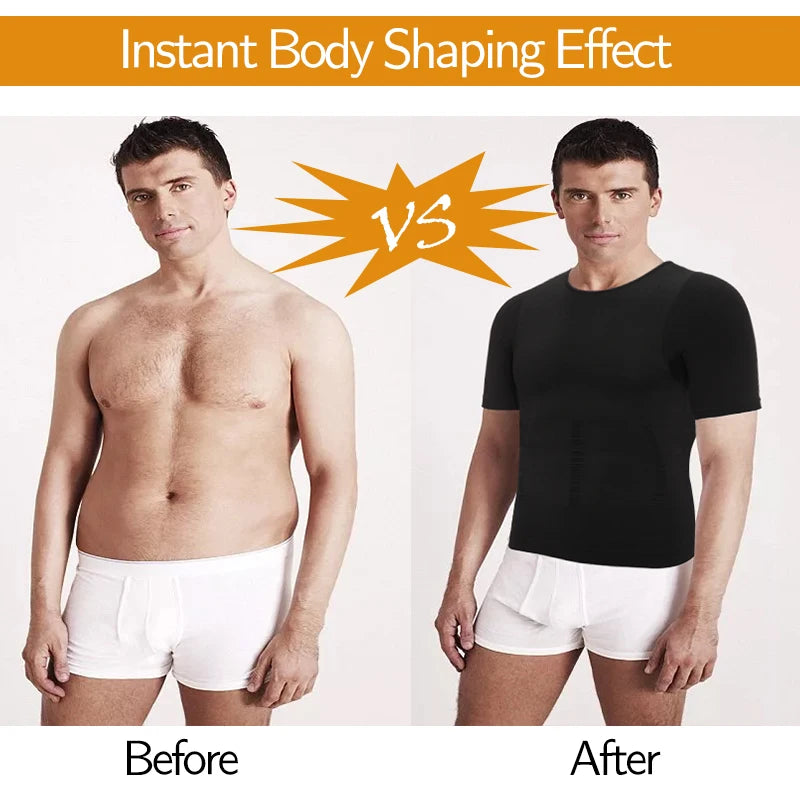 1/2 PCS Men Body Shaper T-Shirt Slimming Shapewear Corrective Posture Belly Control Compression Man Modeling Underwear Corset