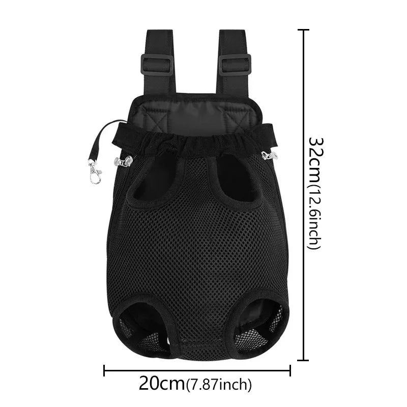 Double Shoulder Breathable Portable Travel Pet Carrier Backpack Mesh Carrier Breathable Shoulder Handle Bags for Small Dog Cats