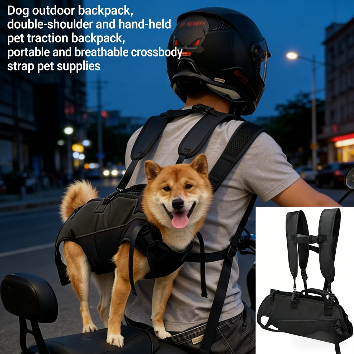 New Pet Backpack Carrier Breathable Shoulder Bag for Travel Walking Outdoor Pet Supplies Comfortable And Safe Pet Bag