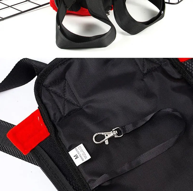 Double Shoulder Breathable Portable Travel Pet Carrier Backpack Mesh Carrier Breathable Shoulder Handle Bags for Small Dog Cats