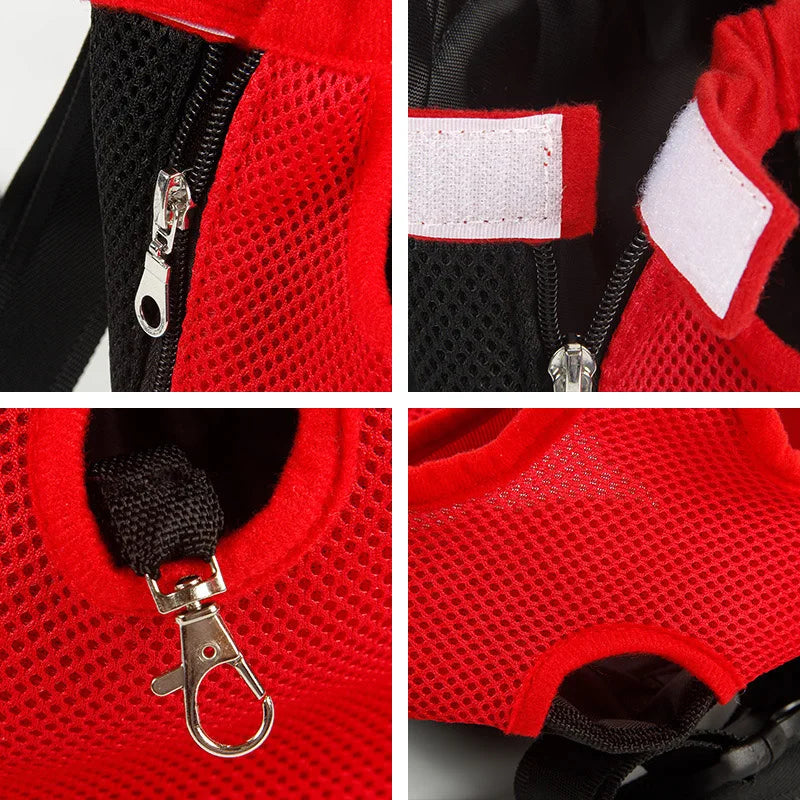 Double Shoulder Breathable Portable Travel Pet Carrier Backpack Mesh Carrier Breathable Shoulder Handle Bags for Small Dog Cats