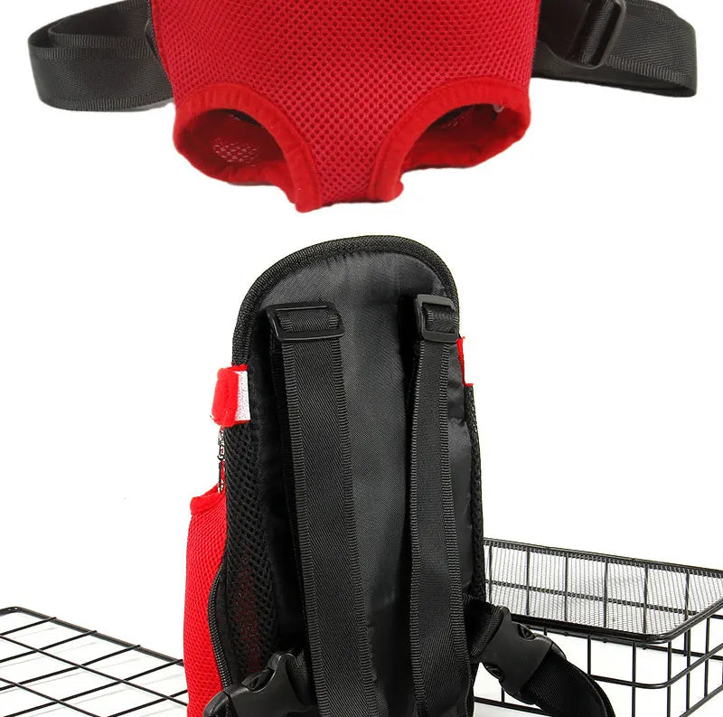 Double Shoulder Breathable Portable Travel Pet Carrier Backpack Mesh Carrier Breathable Shoulder Handle Bags for Small Dog Cats