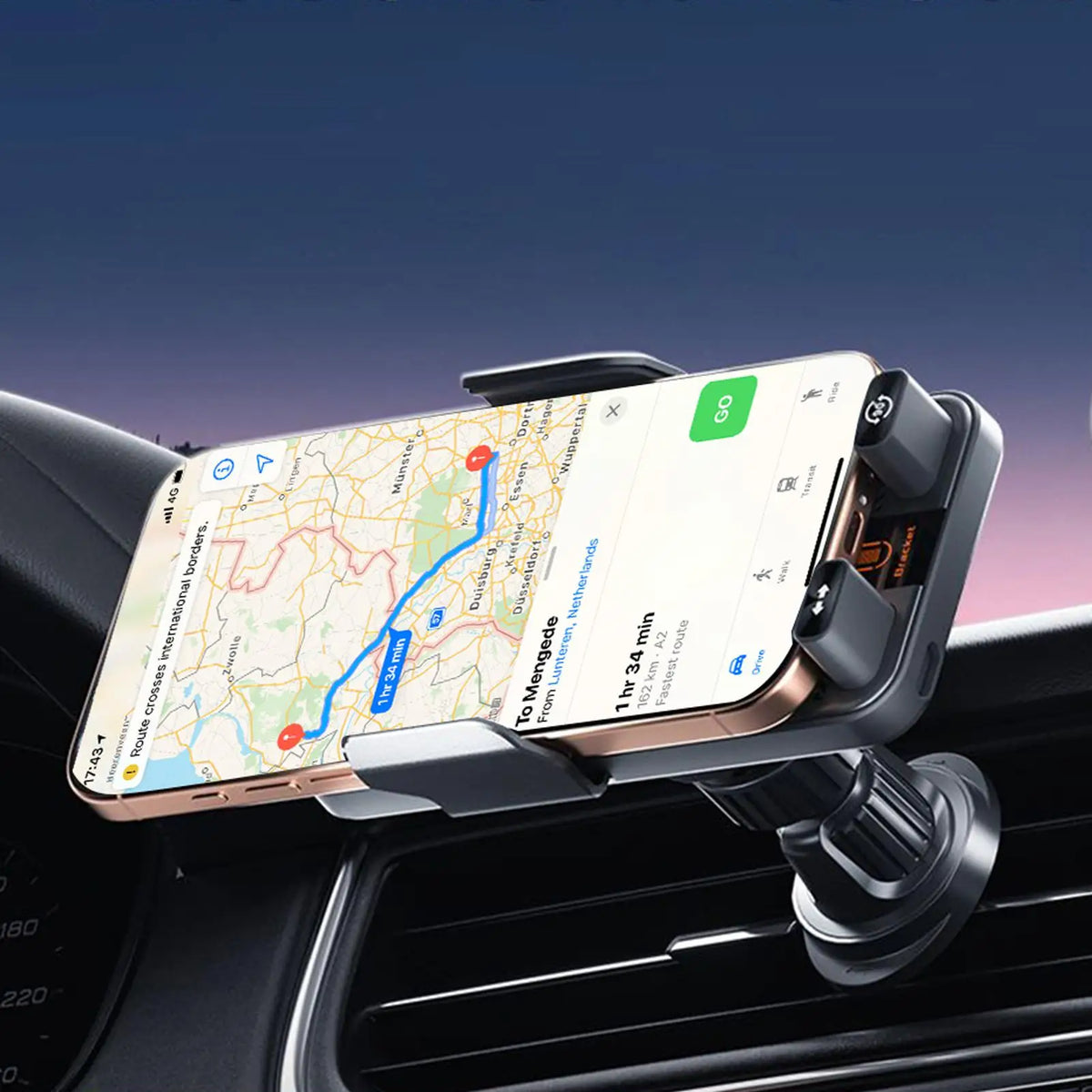 Wireless Car Phone Charger 15W Fast Charging Air Vent Cradles Auto Clamping Phone Holders for Music Control Video Streaming