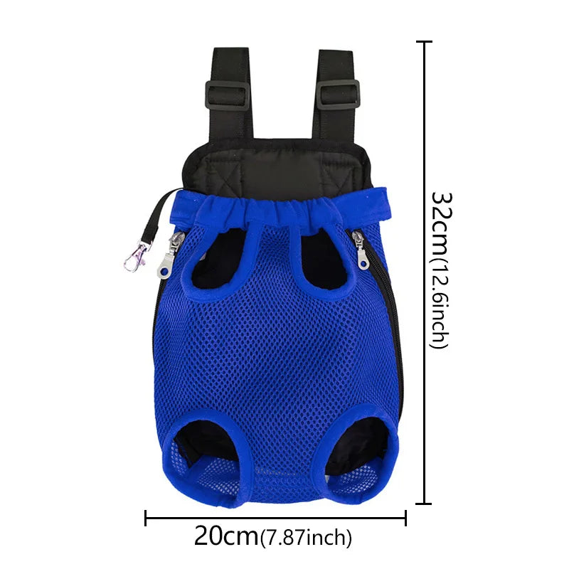 Double Shoulder Breathable Portable Travel Pet Carrier Backpack Mesh Carrier Breathable Shoulder Handle Bags for Small Dog Cats