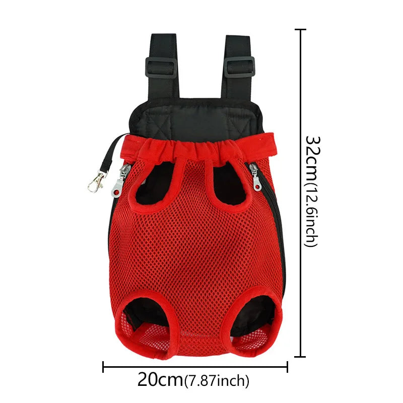 Double Shoulder Breathable Portable Travel Pet Carrier Backpack Mesh Carrier Breathable Shoulder Handle Bags for Small Dog Cats