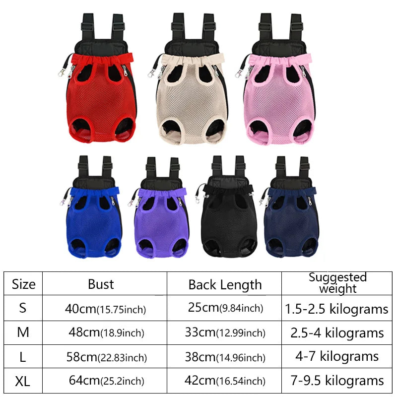 Double Shoulder Breathable Portable Travel Pet Carrier Backpack Mesh Carrier Breathable Shoulder Handle Bags for Small Dog Cats