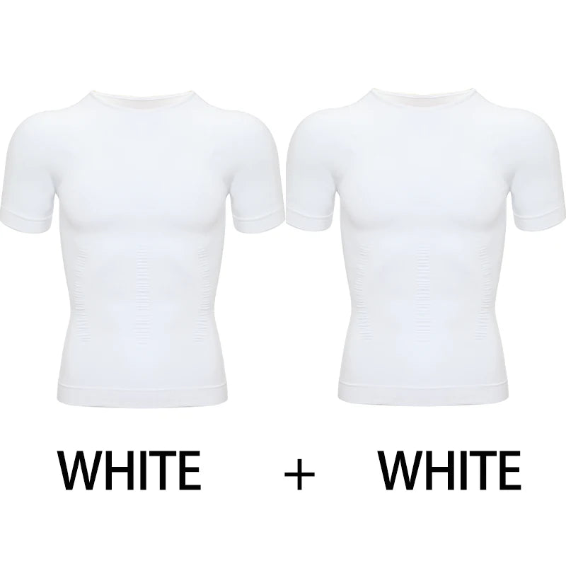 1/2 PCS Men Body Shaper T-Shirt Slimming Shapewear Corrective Posture Belly Control Compression Man Modeling Underwear Corset