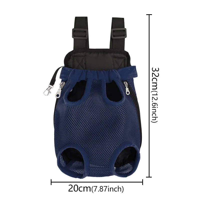 Double Shoulder Breathable Portable Travel Pet Carrier Backpack Mesh Carrier Breathable Shoulder Handle Bags for Small Dog Cats